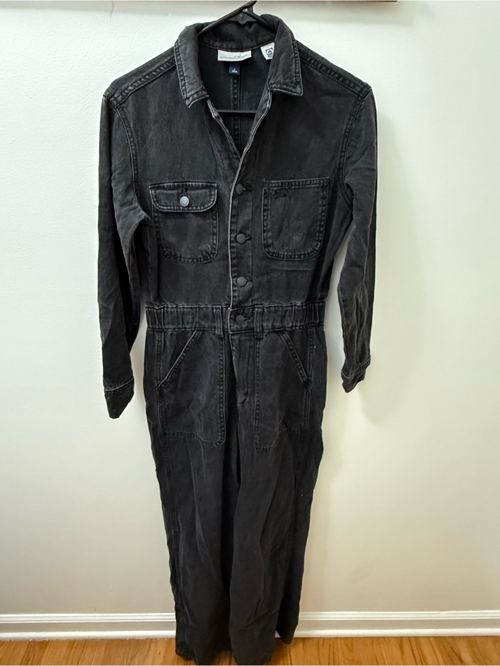 Women’s Black Denim Jumpsuit Jacket - universal thread size 2